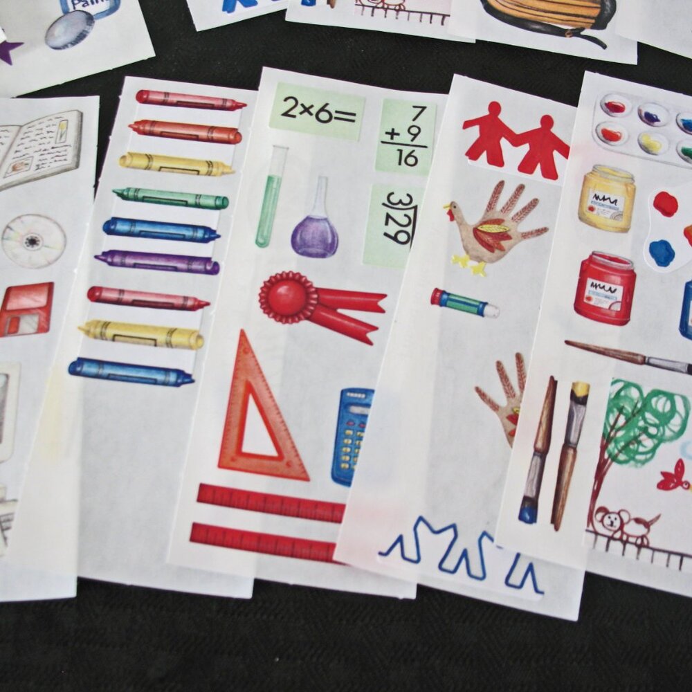 Lot of Stickers, Studio, Block, School, Rollerblades, Bicycle. - Picture 7 of 10